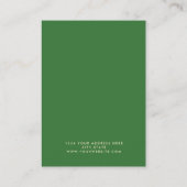 Carte d'affichage moderne à oreille verte (Dos)