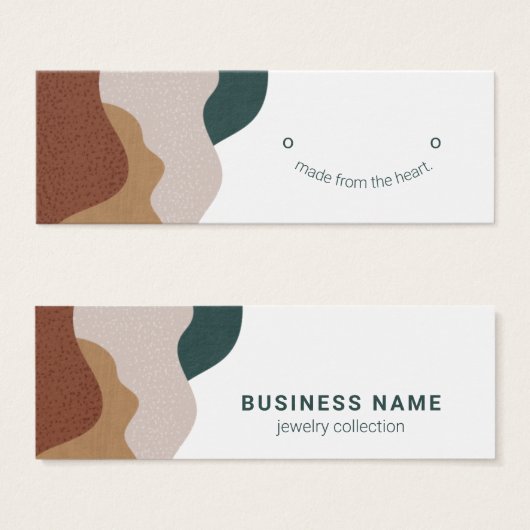 Carte d'affichage moderne Abstrait Boho Earring (Devant & derrière)