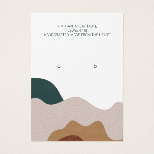 Carte d'affichage moderne Abstrait Boho Earring (Dos)