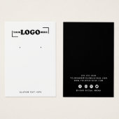 Carte d'affichage moderne Ajouter logo bijoux d'or (Devant & derrière)