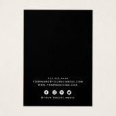 Carte d'affichage moderne Ajouter logo bijoux d'or (Dos)