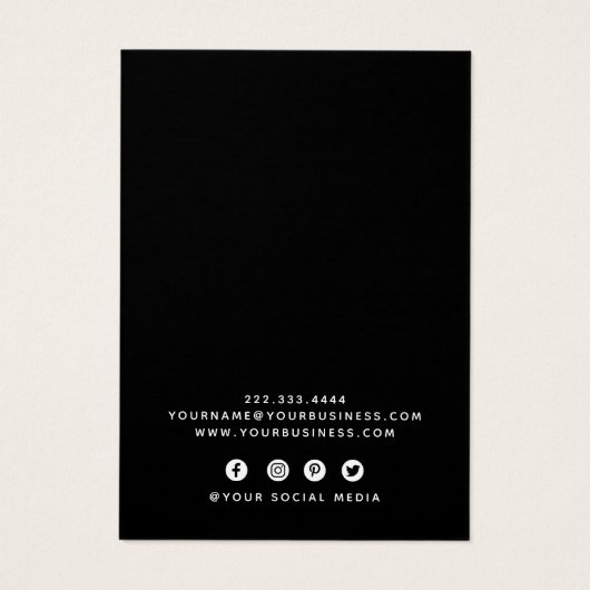 Carte d'affichage moderne Ajouter logo bijoux d'or (Dos)