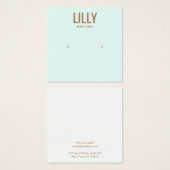 Carte d'affichage moderne Aqua Blue Stud (Devant & derrière)