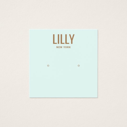 Carte d'affichage moderne Aqua Blue Stud (Devant)