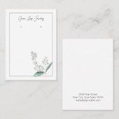 Carte d'affichage moderne Aquarelle verte (Devant / Derrière)