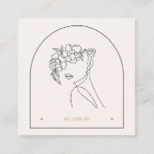 Carte d'affichage moderne Arch Flower Woman Bijoux (Devant)