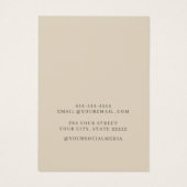 Carte d'affichage moderne bijoux en or simple (Dos)