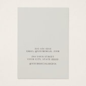 Carte d'affichage moderne bijoux en or simple (Dos)