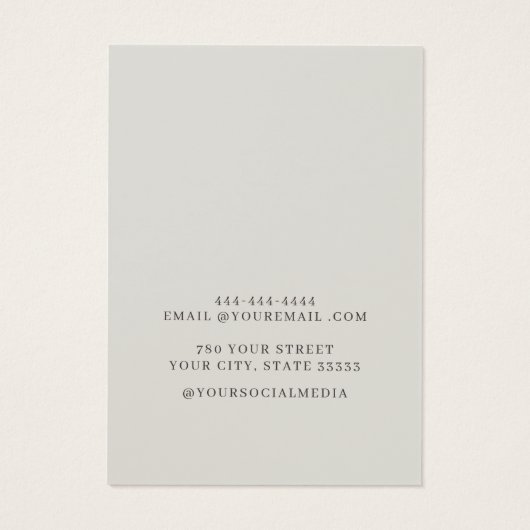 Carte d'affichage moderne bijoux en or simple (Dos)