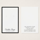 Carte d'affichage moderne Black Border Jewelry (Devant & derrière)