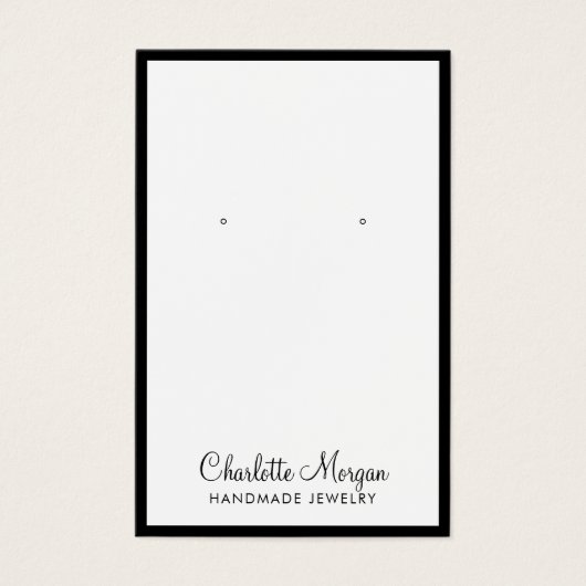 Carte d'affichage moderne Black Border Jewelry (Devant)