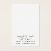 Carte d'affichage moderne Black Border Jewelry (Dos)