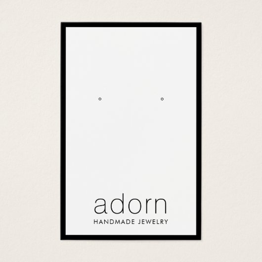 Carte d'affichage moderne Black Border Jewelry (Devant)