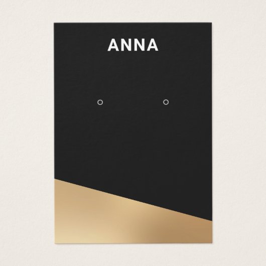 Carte d'affichage moderne Black Gold Jewelry (Devant)