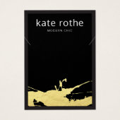 Carte d'affichage moderne Black Gold Spatter (Devant)