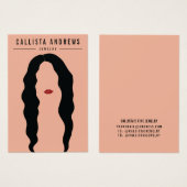 Carte d'affichage moderne Black Hair Lips Girl ore (Devant & derrière)