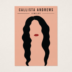 Carte d'affichage moderne Black Hair Lips Girl ore