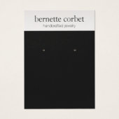 Carte d'affichage moderne Black Jewelry Designer (Devant)