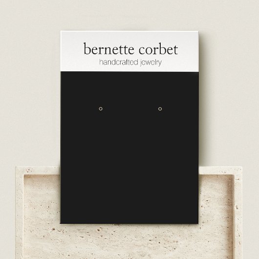 Carte d'affichage moderne Black Jewelry Designer