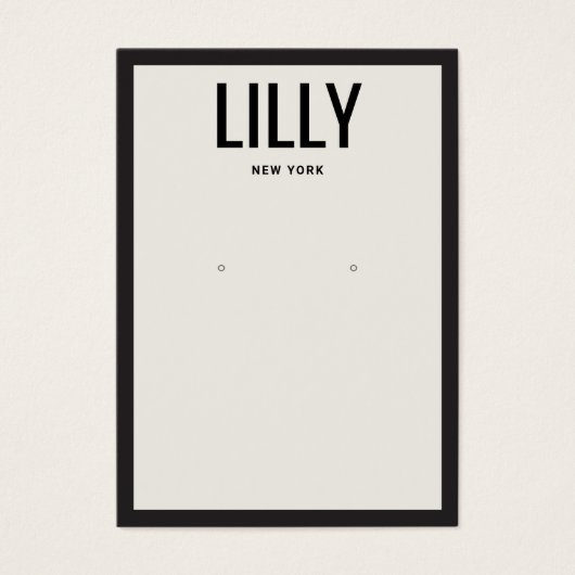 Carte d'affichage moderne Black Off White Bordure (Devant)