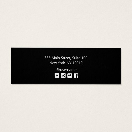 Carte d'affichage moderne Black Stud (Dos)