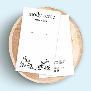 Carte d'affichage moderne Black White Branche