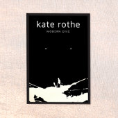 Carte d'affichage moderne Black White Splatter