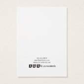 Carte d'affichage moderne Black White Stripes (Dos)