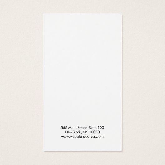 Carte d'affichage moderne blanc noir (Dos)