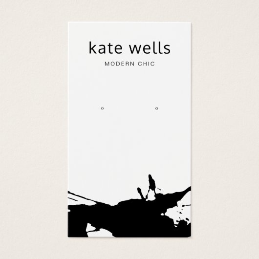 Carte d'affichage moderne blanc noir (Devant)