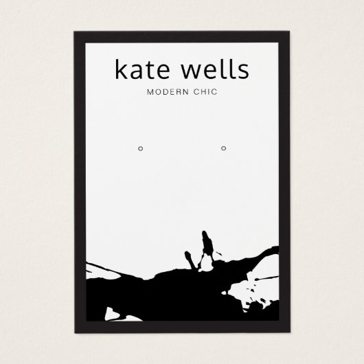 Carte d'affichage moderne blanc noir (Devant)