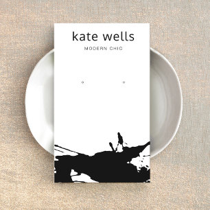 Carte d'affichage moderne blanc noir