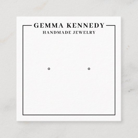 Carte d'affichage moderne blanche et noire (Devant)