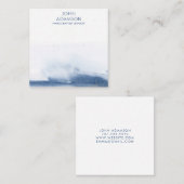 Carte d'affichage moderne bleu minimal à oreille A (Devant / Derrière)