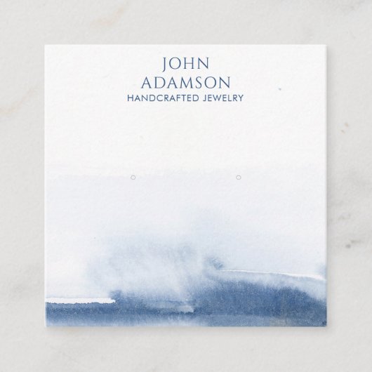 Carte d'affichage moderne bleu minimal à oreille A (Devant)