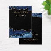 Carte d'affichage moderne Blue and Gold agate (Bureau)