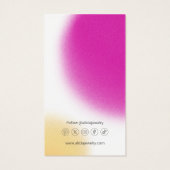 Carte d'affichage moderne Blur Rose Yellow Earring (Dos)
