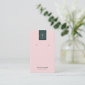 Carte d'affichage moderne Blush Pink Blue Earing (Debout devant)