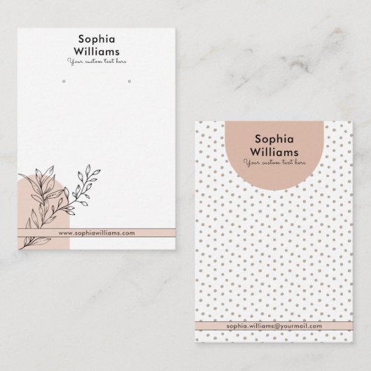 Carte d'affichage moderne Boho Pastel à oreilles b (Devant / Derrière)