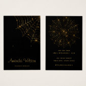 Carte d'affichage moderne chic Black and Gold (Devant & derrière)