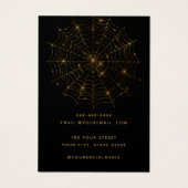 Carte d'affichage moderne chic Black and Gold (Dos)