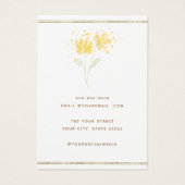 Carte d'affichage moderne chic Black and Gold (Dos)