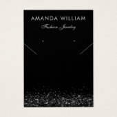 Carte d'affichage moderne chic Collier noir (Devant)