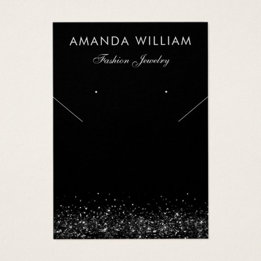 Carte d'affichage moderne chic Collier noir (Devant)