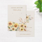 Carte d'affichage moderne chic tournesol floral or (Bureau)