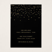 Carte d'affichage moderne Confetti d'aquarelle (Dos)