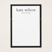 Carte d'affichage moderne couleur noire blanche (Devant)