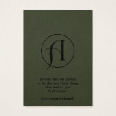 Carte d'affichage moderne de bijoux de logo (Dos)