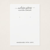 Carte d'affichage moderne de bijoux de script (Devant)