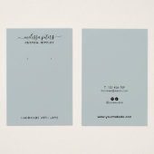 Carte d'affichage moderne de bijoux de style bleu (Devant & derrière)